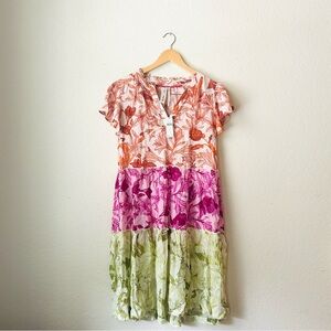 NWT Anthropologie Alejandra Peñaloza Flutter-Sleeve Printed Pajama Dress Size M